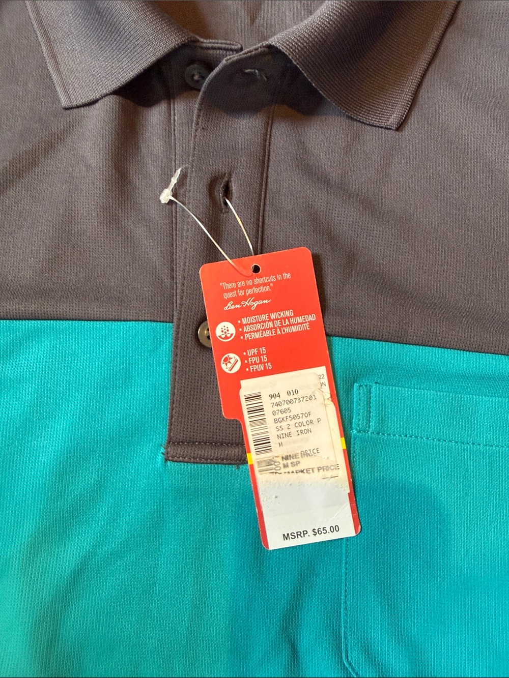 Hogan Teal and Black Men's Polo Shirt - Picture 3 of 5